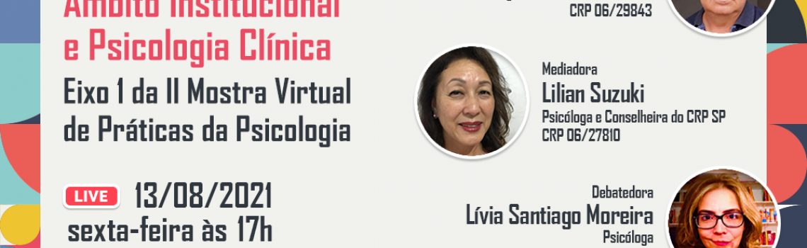 AGENDA DA PSICOLOGIA – 13.08 A 21.08.2021